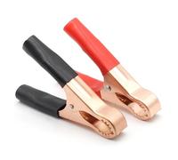 ANNBCDL 2 pièces 50A rouge + noir 80mm Crocodile voiture caravane Van Test plomb pinces Alligator