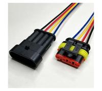 ANNBCDL Adaptateur de câble Moto 1/5mm, connecteur câblage Automobile 2/3 4 5 6 Trous, Prise étanche, Longueur Fil 15cm, 1/5 Ensembles(4p Strip Line,5sets)