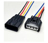 ANNBCDL Bobine d'allumage de Voiture à 4 Broches, Faisceau câbles 15cm, Prise câblage étanche mâle Femelle 7283-7449-30 2P 3 Trous, Automatique(4P Line,5 Sets)