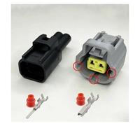 ANNBCDL Capteur de température d'eau mâle et Femelle, 1 Ensemble/5 Ensembles, 2 Broches, Prise inductive .8mm, connecteur Voiture étanche(2P Grey,5 Sets)