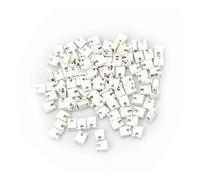 ANNBCDL Capuchon de cavalier fil 100 MM, Type ouvert, capuchon court-Circuit, bloc d'en-tête broche, connecteur Circuit imprimé, Terminal, 2.54 pièces(Bianco)