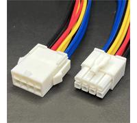 ANNBCDL Connecteur Automobile 4.14mm 1/2/3/4/6/9/12 Broches avec Prise de Fil électrique Longueur, Kits terminaux mâles et Femelles for Moto Voiture(8P Line,1 Set)