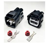 ANNBCDL Connecteur Automobile étanche, 4.8mm, 1P 2P 3P, Broches, Femelle et mâle, série scellée, Prise de câble, 6188-0083, 6189-0145(Gold,1 Set)