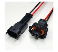 ANNBCDL Connecteur de Faisceau climatisation Voiture, 2 3 4 5 6 Broches, Prise capteur, buse d'injection Carburant 5mm, Longueur Fil 15cm(2p Strip Line,1sets)