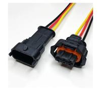 ANNBCDL Connecteur de Faisceau climatisation Voiture, 2 3 4 5 6 Broches, Prise capteur, buse d'injection Carburant 5mm, Longueur Fil 15cm(3p Strip Line,1sets)