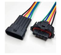 ANNBCDL Connecteur de Faisceau climatisation Voiture, 2 3 4 5 6 Broches, Prise capteur, buse d'injection Carburant 5mm, Longueur Fil 15cm(5p Strip Line,1sets)