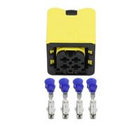 ANNBCDL Connecteur de faisceau de contrôle de capteur automobile à 4 broches, prise avec borne 2-1418390-1 et 1-1418390-1(Color:1-1418390-1,Size:5 Sets)