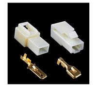 ANNBCDL Connecteur de Fil Automobile mâle et Femelle, 6.3mm, 2, 3, 4 Broches, Kit Prise Terminal câble, Harnais Moto Voiture(1p,5sets)