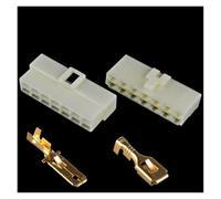 ANNBCDL Connecteur de Fil Automobile mâle et Femelle, 6.3mm, 2, 3, 4 Broches, Kit Prise Terminal câble, Harnais Moto Voiture(14p,10sets)