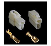 ANNBCDL Connecteur de Fil Automobile mâle et Femelle, 6.3mm, 2, 3, 4 Broches, Kit Prise Terminal câble, Harnais Moto Voiture(2p,10sets)