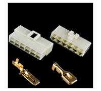 ANNBCDL Connecteur de Fil Automobile mâle et Femelle, 6.3mm, 2, 3, 4 Broches, Kit Prise Terminal câble, Harnais Moto Voiture(12p,10sets)