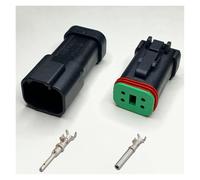 ANNBCDL Connecteur électrique Automatique étanche, 1 Ensemble/5 Ensembles, Noir, 2 Broches, 3/4/6/8/12 Trous, mâle et Femelle, série DT, Joint amélioré(4P,1 Set)