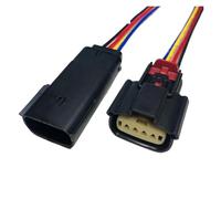 ANNBCDL Connecteur étanche for Faisceau de câbles Voiture, 15cm, adapté aux Feux arrière, 1.5mm, 2/3/4/6/8/10/12/16/20 Trous(4P Line,5 Sets)