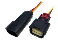 ANNBCDL Connecteur étanche for Faisceau de câbles Voiture, 15cm, adapté aux Feux arrière, 1.5mm, 2/3/4/6/8/10/12/16/20 Trous(3P Line,1 Set)