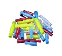 ANNBCDL Connecteurs de fil à balle isolés en Nylon, bornes connecteurs sertir, câble électrique rapide, Kit d'épissure pression, 100 pièces(100PCS(50Sets) White)