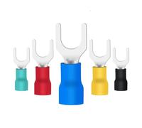 ANNBCDL Connecteurs de fil Terminal, connecteur câble électrique isolé en forme Y, Type U, borne à sertir fourche RV1.25/2/3.5/5.5(SV5.5-8,50PCS)
