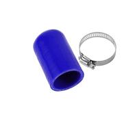 ANNBCDL Embout de tuyau en caoutchouc silicone/voiture, longueur 60 mm, diamètre intérieur 6 à 40, avec collier serrage, capuchon d'obturation renforcé, bleu, 1 jeu(22mm ID)