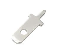 ANNBCDL Lot de 50/100 fiches d'insertion de circuit imprimé 2,8, borne à ressort, cosse à souder PCB, épaisseur 0,5/0,8 mm, une patte, feuille de soudage PCB(Thickness 0.8MM,Quantity 100pcs)