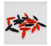 ANNBCDL Pince Crocodile en métal G98, 20 pièces/lot, 28MM, pince électrique compatible tester la sonde, noir et rouge avec botte plastique