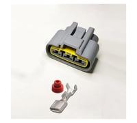 ANNBCDL Prise de Ventilateur électronique Automobile DJ7031YA-6.3, connecteur Bout à mâle Femelle 3p, Faisceau câblage Broches, Gaine Prise étanche scellée(3p Female(Grey),1 Set)