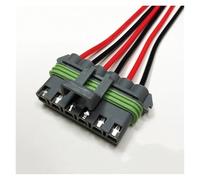 ANNBCDL Prise de Ventilateur électronique Voiture Dj7025w-2.8, 2/3/4/5/6 Broches, connecteur Commande, Faisceau 15300027, Prise étanche, Longueur du Fil 15cm(6p Female Strip Line,1set)