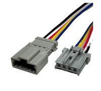 ANNBCDL Serrure de Coffre Automatique Voiture, 2/3/4/8/12 Broches, connecteur électronique 2.2mm, Prise Faisceau câblage avec Fil 15cm(4p Line,1 Set)