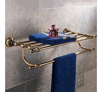 ANNBKA Ensemble d'accessoires de salle de bain de style américain entièrement cuivre noir doré porte-serviette de bain, barre porte-serviette, suspension de matériel de salle de bain, kit
