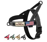 Annchwool Harnais anti-traction pour chien avec poignée rembourrée douce, bande réfléchissante, anti-fugue et ajustement rapide pour le dressage, la marche pour chiens de petite, moyenne et grande