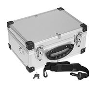 anndora Mallette à outils 70106 avec cadre en aluminium - 32,5 x 23,5 x 17,5 cm - Avec revêtement en néoprène et sangle de transport - Argenté