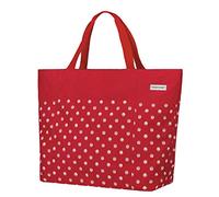 anndora Sac de shopping XXL - Sac de plage - Sac à bandoulière - Couleur au choix, Rouge à pois blancs., xxl