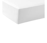 Anne de Solène - Drap Housse Louvre 140x190cm - Blanc - Percale de Coton - Esprit Palace Intemporel - Bonnet de 35 cm - Lit 2 Personnes - Repassage Easy Care - Lavable 60°C