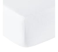 Anne de Solène - Drap Housse Vexin 80 x 200 cm Blanc | Percale de coton 100% coton