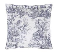 Anne de Solène Signature Drouault | TAIE d'oreiller 4 Continents Blanc/Bleu