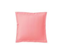 Anne de Solène - Taie d'oreiller 65 x 65 cm - Vexin - Pivoine - Percale de Coton - Iconique Intemporel - Finition Volant Plat 5,5 cm & Bourdon Assorti - Repassage Facile - Lavable 60°C