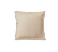 Anne de Solène - Taie Vexin 65 x 65 cm Grège | Douceur Percale: Cette taie Vexin 65x65 cm est tissée en percale de coton 80 fils/cm². Son tissage serré offre un toucher fra