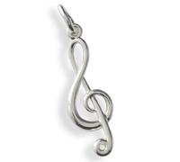 Anne Fuzeau Création Clé de sol en argent 925 dimension 2,5 x 1 cm pendentif bijou musique