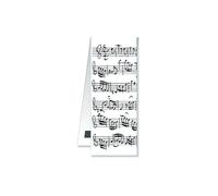 Anne Fuzeau Création - Marque-page magnétique note de musique - Blanc - Fer - 10,5 cm x 4,4 cm - Cadeau musique - 1 pièce