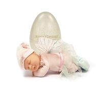 Anne Geddes 579308 Poupée Fée Bébé dans Un Oeuf de Paillettes Dorées / Baby Fairy 9 inch Doll in Gold Glitter Egg - Bean Filled Soft Body