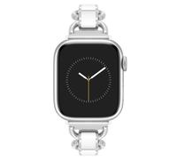 Anne Klein Bracelet chane tendance pour Apple Watch, bracelet de rechange rglable et scuris pour Apple Watch, s'adapte la plupart des poi