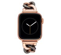 Anne Klein Bracelet chane tendance pour Apple Watch, bracelet de rechange rglable et scuris pour Apple Watch, s'adapte la plupart des poi