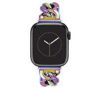 Anne Klein Bracelet chane tendance pour Apple Watch, bracelet de rechange rglable et scuris pour Apple Watch, s'adapte la plupart des poi