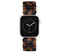 Anne Klein Bracelet d'extension en résine pour femme pour Apple Watch, sécurisé, réglable, bracelet de rechange pour Apple Watch, s'adapte à la plupart des poignets, marron, 42mm (Series 1-3), 44/45