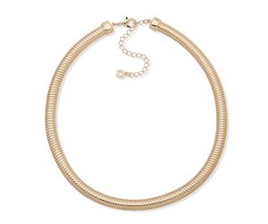 Anne Klein Collier en or de 40,6 cm avec extension de 7,6 cm, style oméga et fermoir mousqueton