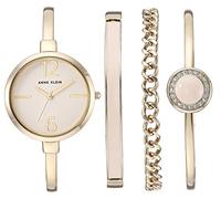Anne Klein Ensemble Montre Bracelet et Bracelet avec Cristaux de qualité supérieure pour Femme, AK/3290LPST