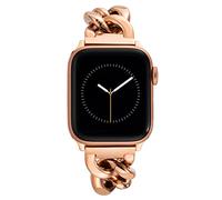 Anne Klein Fashion Chain Bracelet for Apple Watch, Secure, Adjustable, Apple Watch Replacement Band, Fits Most Wrists