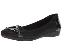 Anne Klein Femme Umeko Ballet Flat Ballerines, Tissu Multi Noir, 37.5 EU