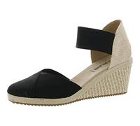 Anne Klein Femme Zoey Sandale cale, Noir, 37 EU