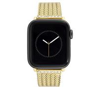 Anne Klein Bracelet de rechange en maille pour Apple Watch, sécurisé, réglable, s'adapte à la plupart des poignets, Doré, 42/44/45/Ultra(49mm), WK/1014GPGP42