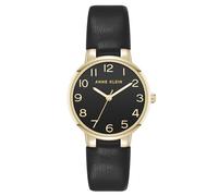 Anne Klein Montre à bracelet facile à lire pour femme, noir/or, AK/4200GPBK