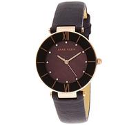 Anne Klein Montre pour Femme avec Bracelet en Cuir et Cristaux de qualité supérieure, AK/3272RGPL